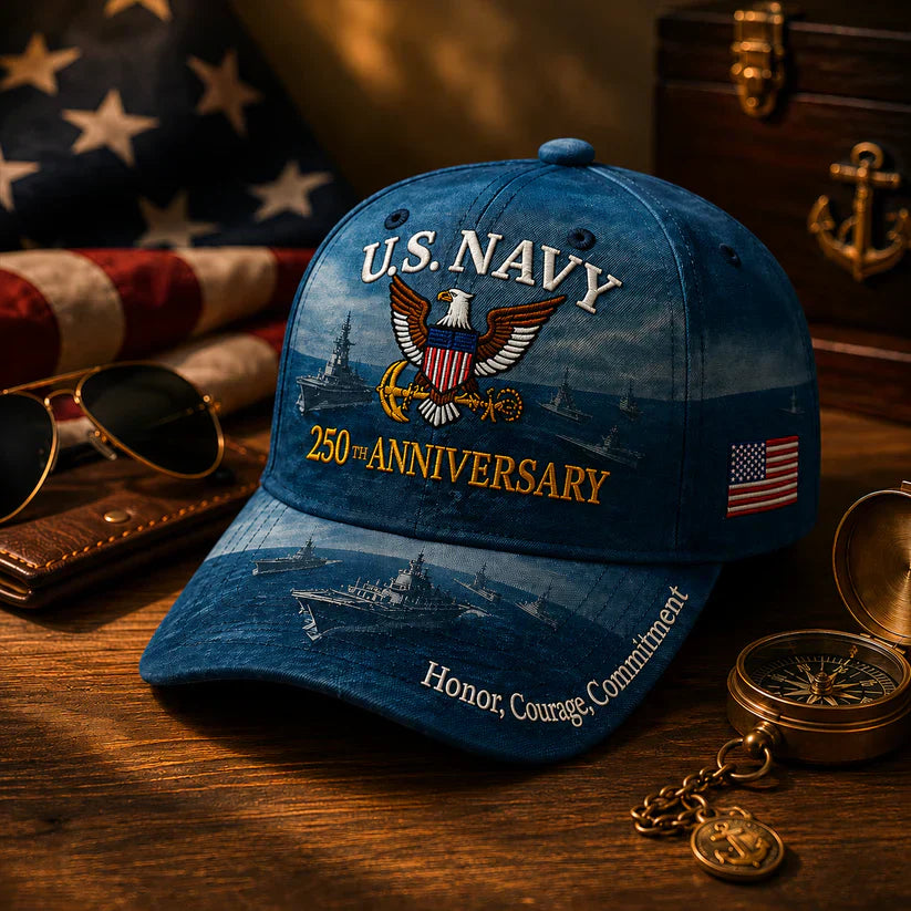 🔥 Father’s Day Sale - ❤️ Handmade Embroidered Devil Dog USMC 250th Birthday Commemorative Cap 🇺🇸
