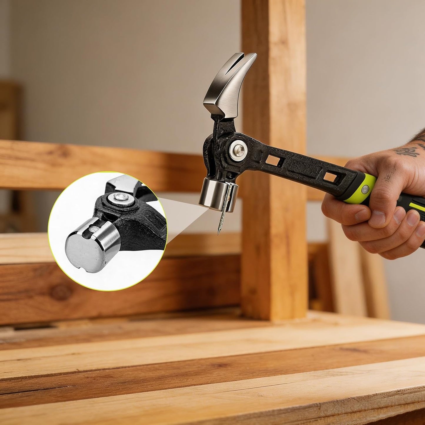 Multifunctional Forged Steel Magnetic Claw Hammer Tool