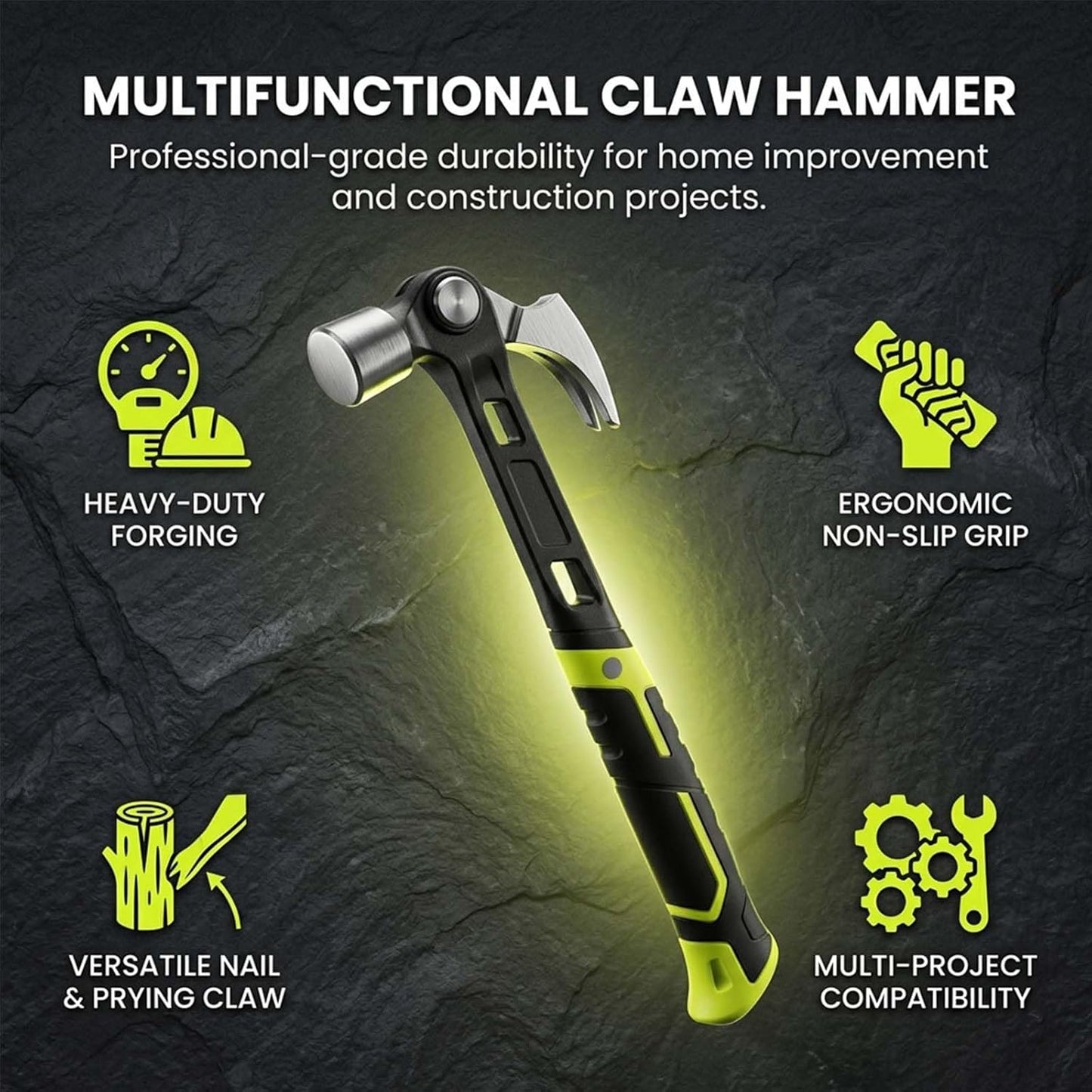 Multifunctional Forged Steel Magnetic Claw Hammer Tool