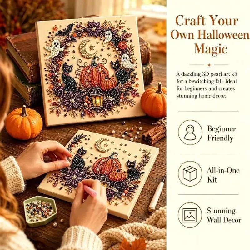 👻🎃 3D Pearl Art Halloween DIY Kit