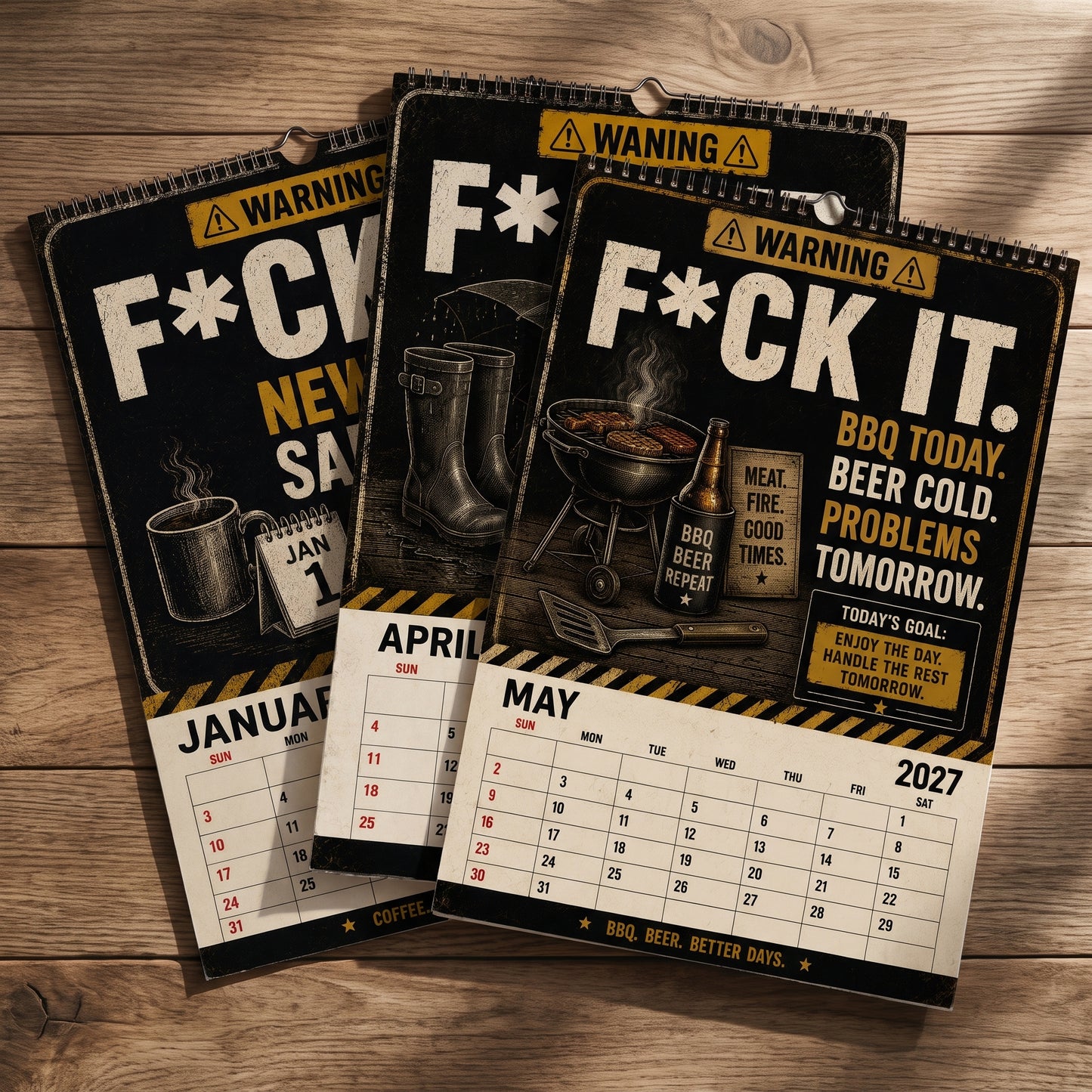 2027 F*CK IT. Funny Wall Calendar – 12-Month Sarcastic Calendar for Men | Designed by Isabel Kline | TYIIPLUS™