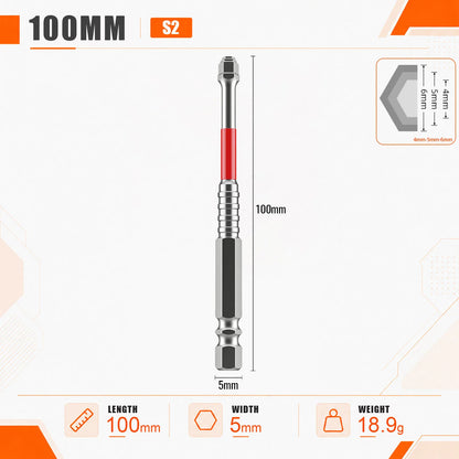 6-Piece Magnetic Pagoda Hex Shank Screwdriver Bit Set