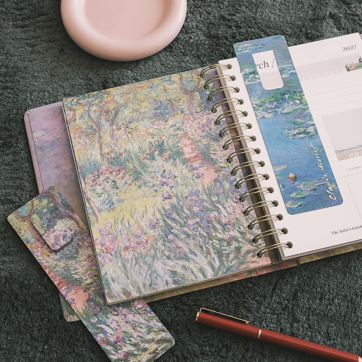 Impressionist Water Lily Aesthetic 2026-2027 Planner