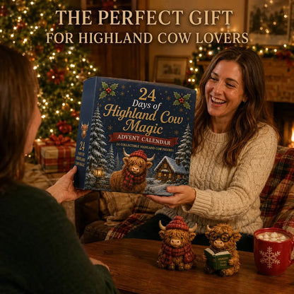 🐮 24 Days of Highland Cow Advent Calendar | 24 Unique Highland Cow Characters with Different Outfits, Hobbies & Personalities for a Cozy Christmas Countdown 🎄