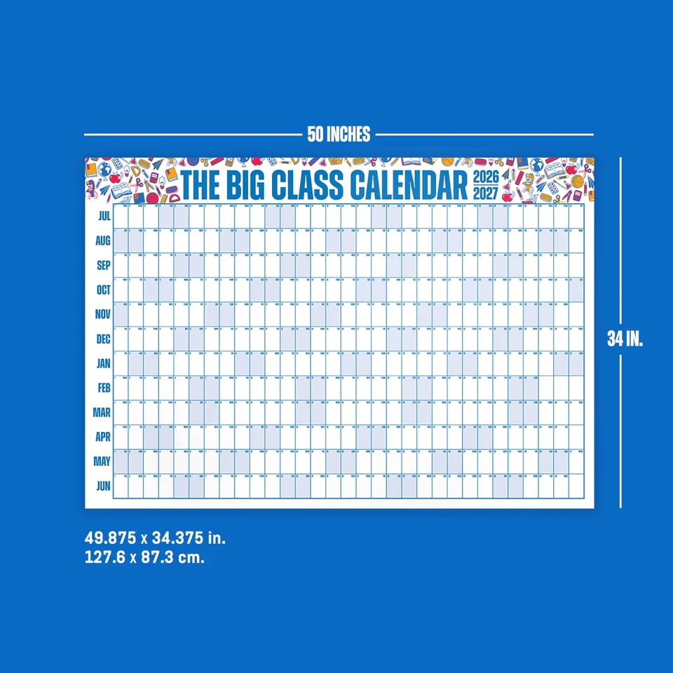 📚 Back-to-School Sale📅The Big Class Calendar - Academic Year 2026-2027