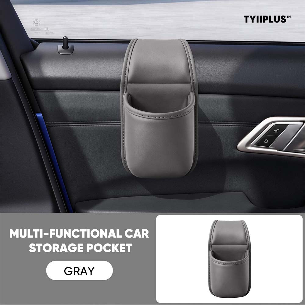 TYIIPLUS™ Multifunctional Car Door Storage Pocket – Easy Adhesive Installation with Soft Flannel Lining & Residue-Free Adhesive