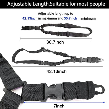 Tactical Single Point Bungee Sling with M-LOK QD Mount