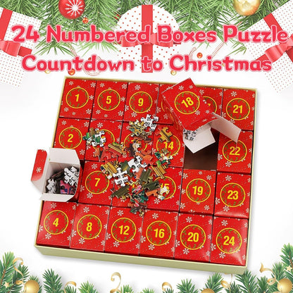 24 Day Advent Calendar 2026 Christmas Jigsaw Puzzles (1008 Pcs)