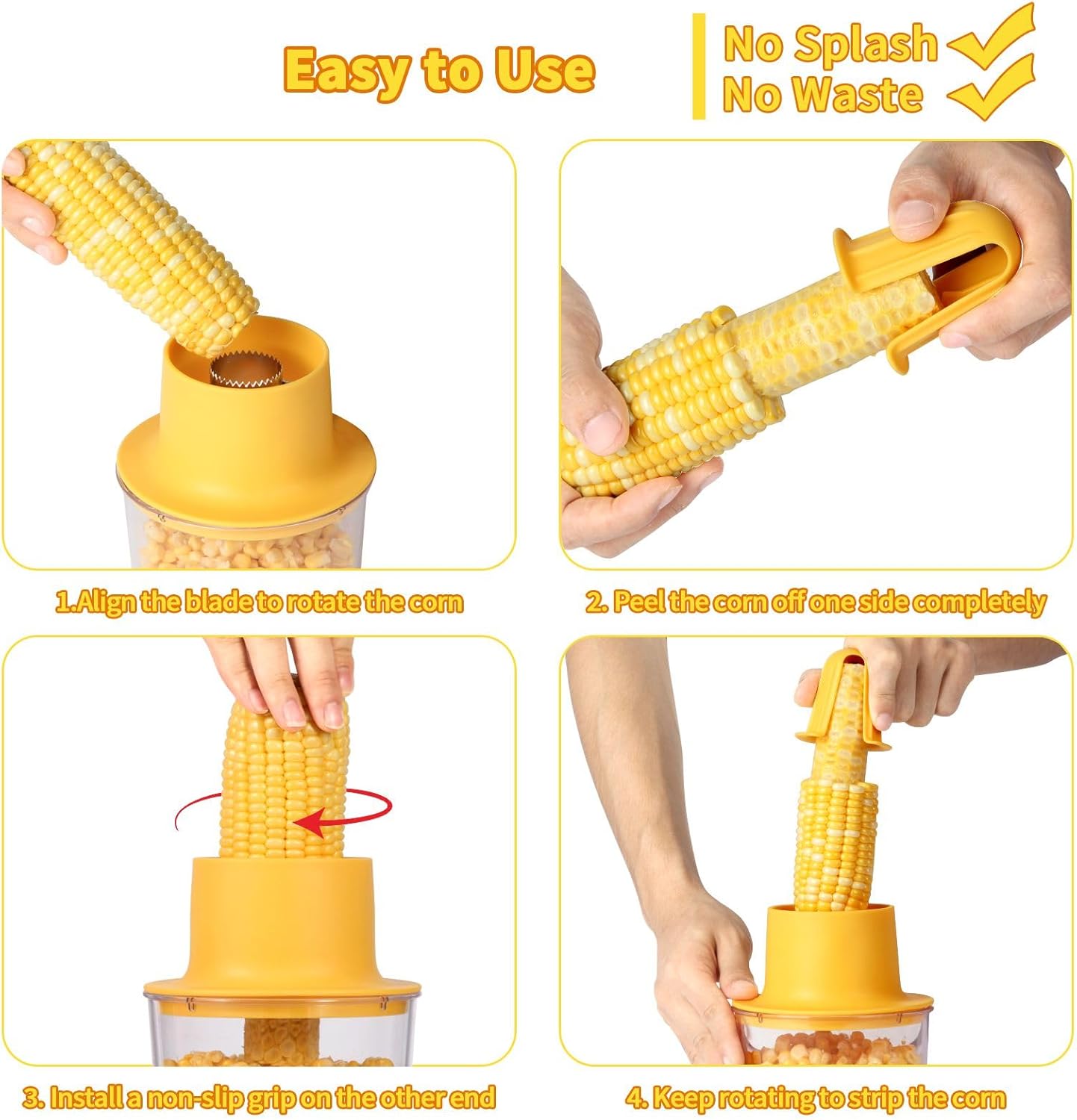 2-in-1 Corn Stripper Tool – Quick Corn Kernel Remover