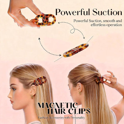 Magnetic No-Crease Hair Clips (2 Pcs) ✨