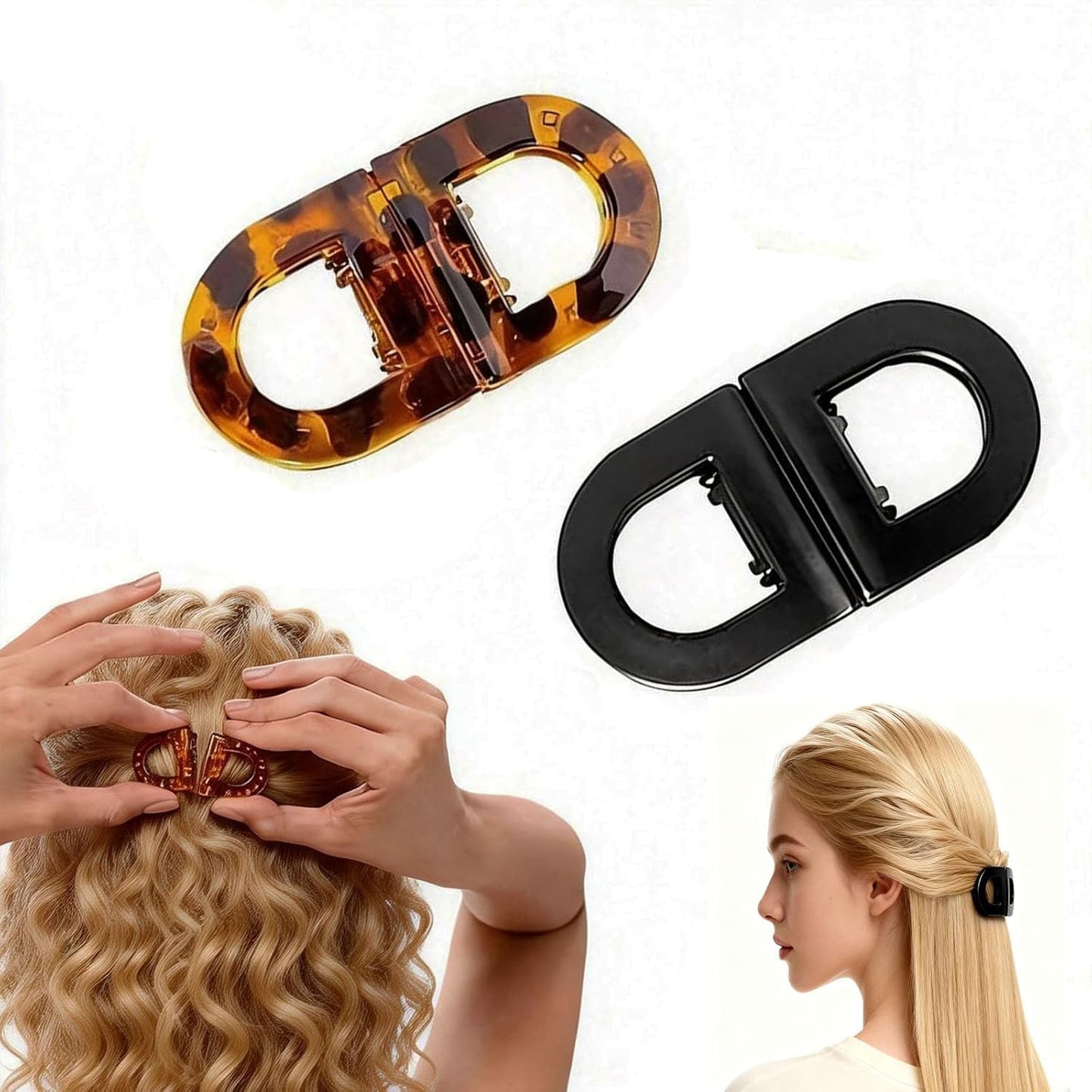 Magnetic No-Crease Hair Clips (2 Pcs) ✨