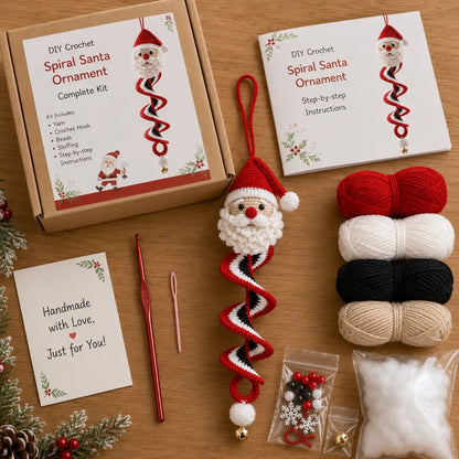 ☃️ Crochet Snowman Spiral Ornament DIY Kit