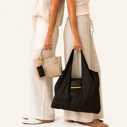 Tyiiplus™ Charm Transformable Bag – Stylish Vegan Leather Tote & Keychain Charm