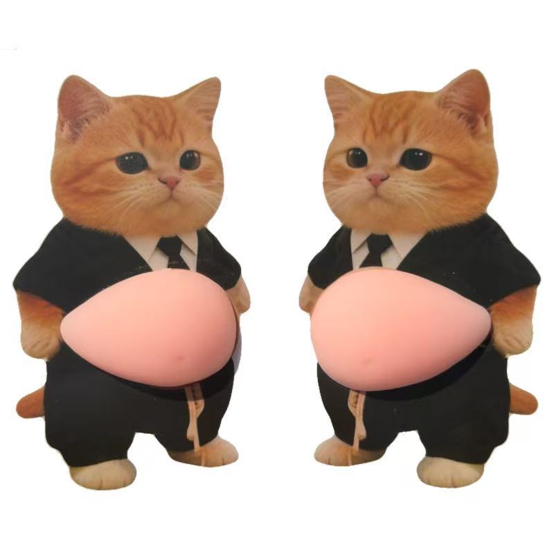 3D Dog & Cat Belly Squishy Stickers - A pair(2 Pcs)