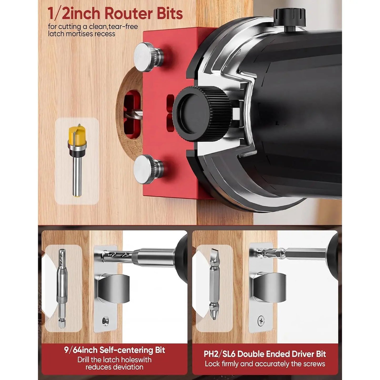 TYIIPLUS Door Latch Mortise Tool for Router