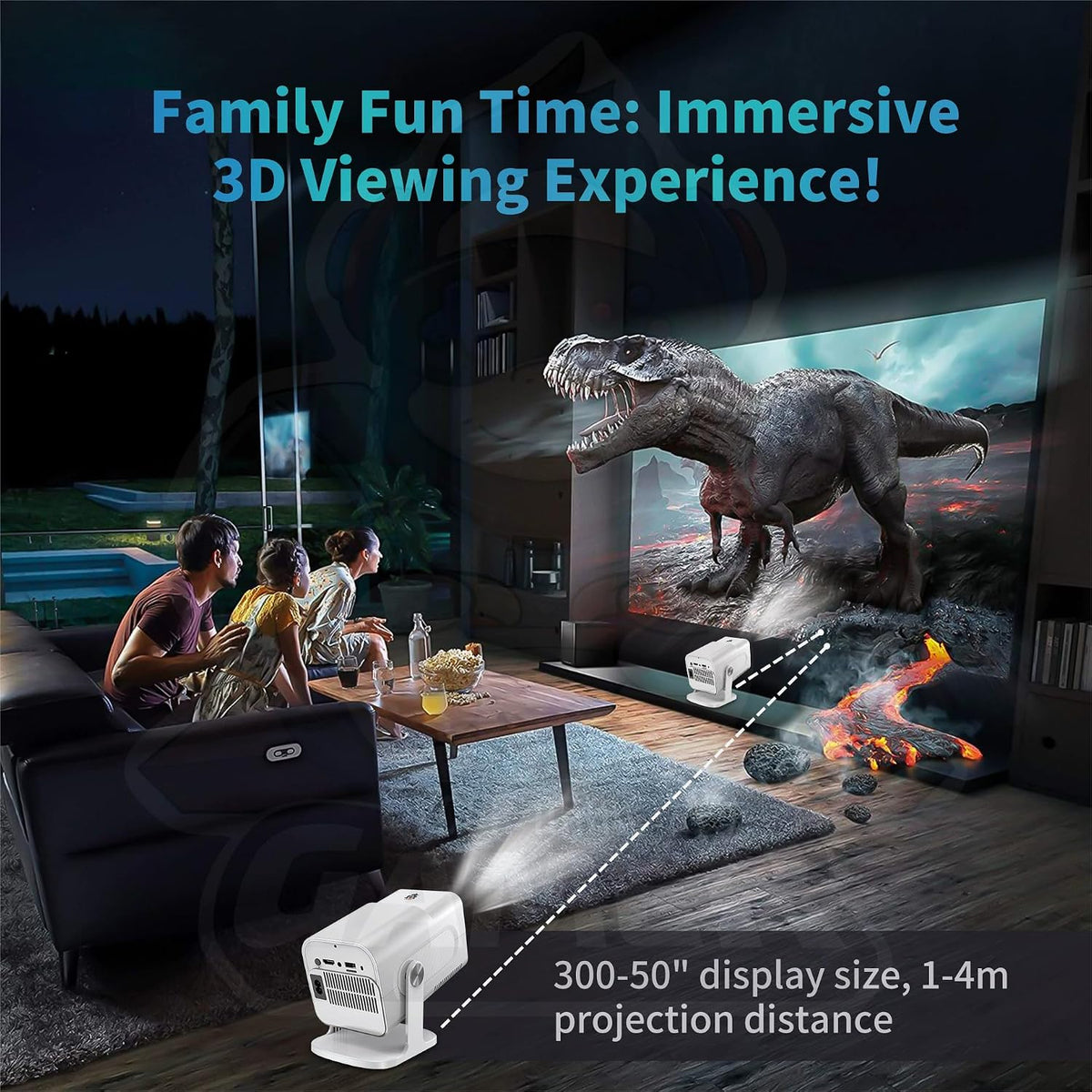 🎄Christmas Gift🎁TYIIPLUS Pro Projector and Game, Retro 4K Smart Game Projector, Built-in 10,000 Games, with 2 Wireless Controllers