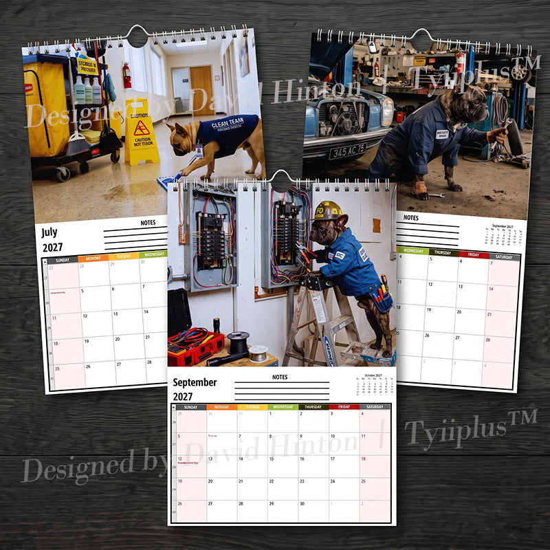 🐶 French Bulldogs Working 2027 Calendar