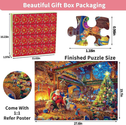24 Day Advent Calendar 2026 Christmas Jigsaw Puzzles (1008 Pcs)