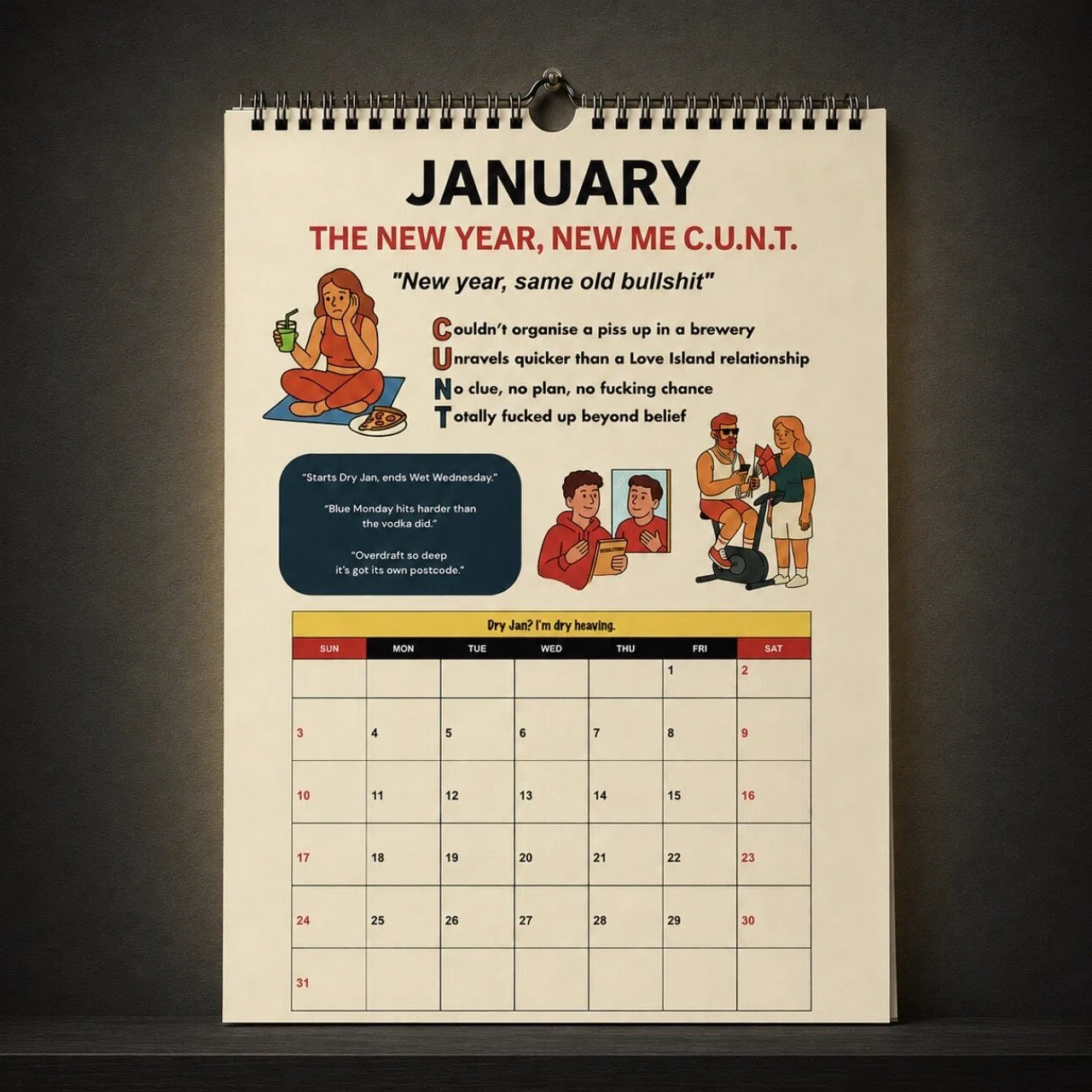 The C.U.N.T. 2027 Wall Calendar – 12 Months of Pure Unfiltered Chaos
