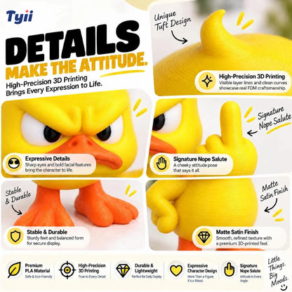 TYII Funny Angry Duck Figurine