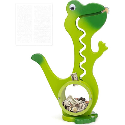 Wooden Dinosaur Piggy Bank