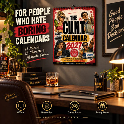 📅2027 C.U.N.T. Calendar 2.0 - The Calendar That Finally Has A Personality 😈
