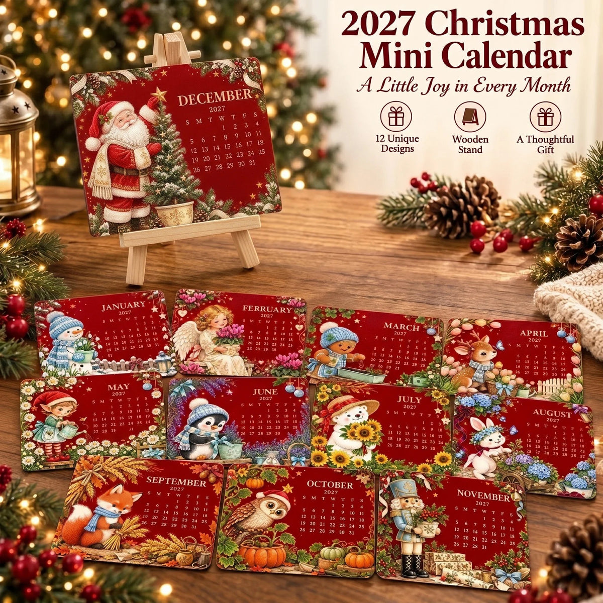 🎄🌱 Christmas Limited Edition – Eco-Friendly Plantable “Timeless” Seed Calendar 2027 🌸🌿