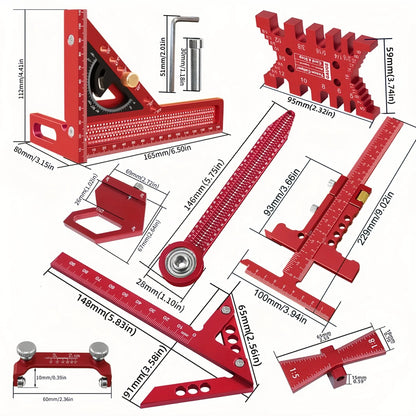 Woodworking Measuring & Marking Tool Set | Free Shipping