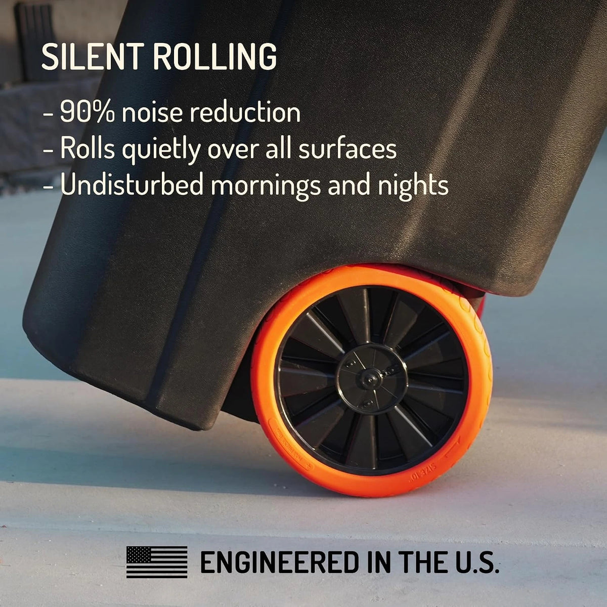 Trash Can Wheel Covers – Make Trash Can Day Silent (Set of 2)