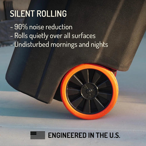 Trash Can Wheel Covers – Make Trash Can Day Silent (Set of 2)