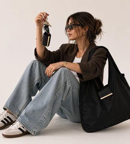 Tyiiplus™ Charm Transformable Bag – Stylish Vegan Leather Tote & Keychain Charm