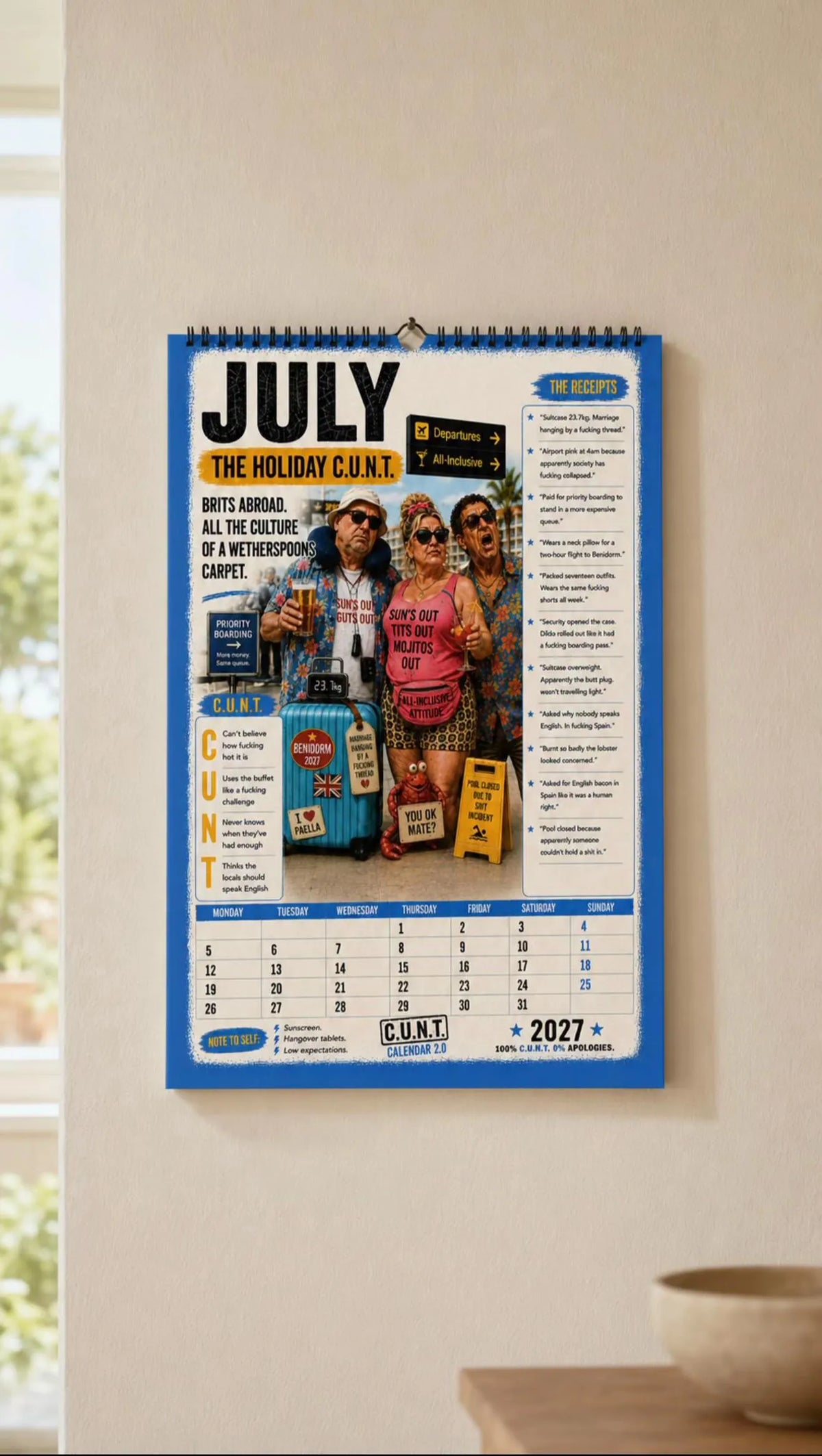 📅2027 C.U.N.T. Calendar 2.0 - The Calendar That Finally Has A Personality 😈