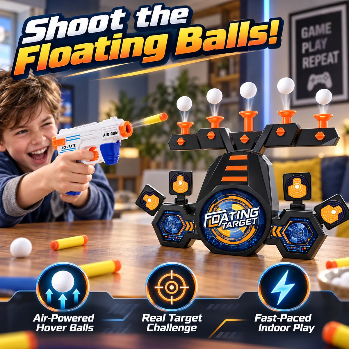 🎄Christmas Gift🎯FLOATING BALL TARGET SHOOTING GAME SET