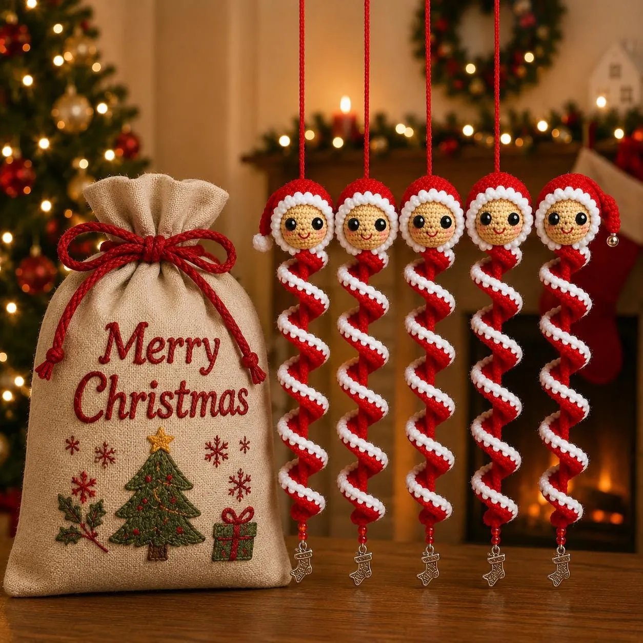 ☃️ Crochet Snowman Spiral Ornament DIY Kit