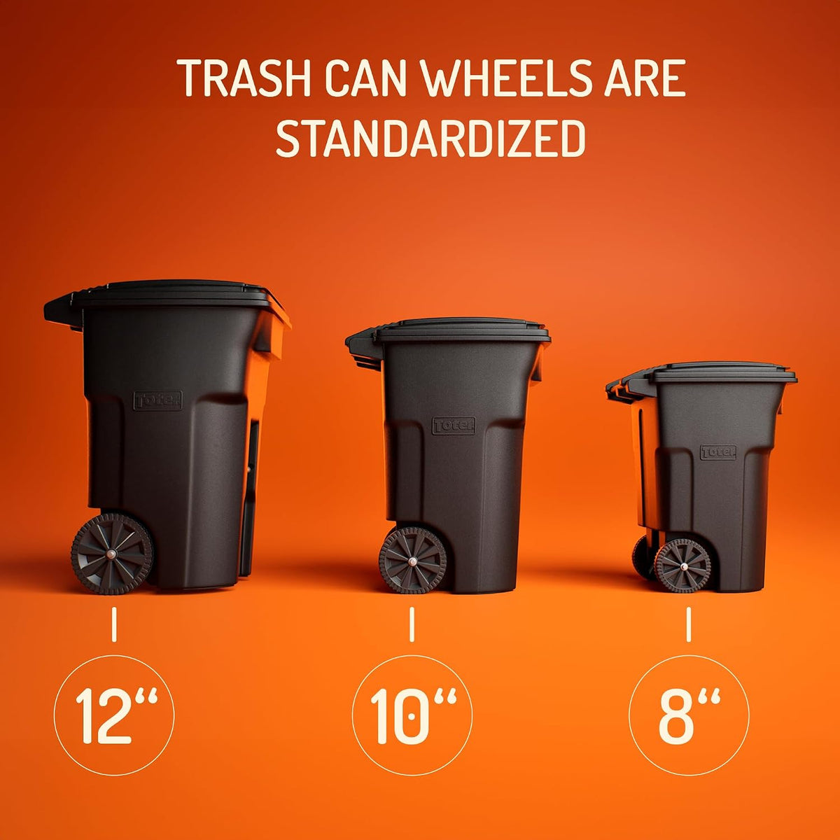 Trash Can Wheel Covers – Make Trash Can Day Silent (Set of 2)