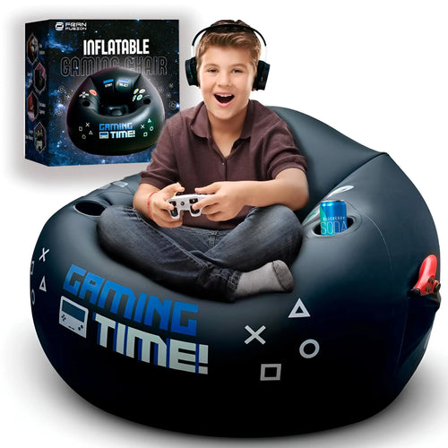 TYIIPLUS Inflatable Gaming Chair for Kids & Teens with Cup Holders and Side Pocket