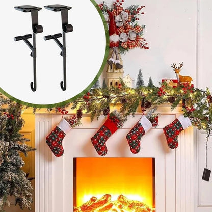2-in-1 Garland and Fireplace Stocking Hanger