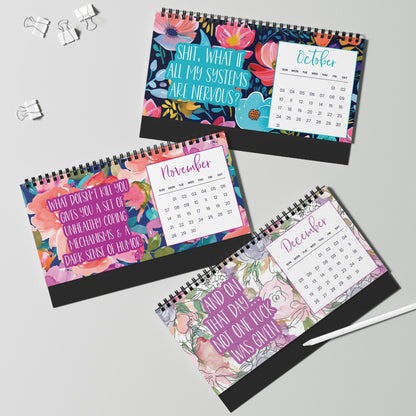 One Day At A Fucking Time | 2027 Funny Sweary Mental Health Desk Calendar