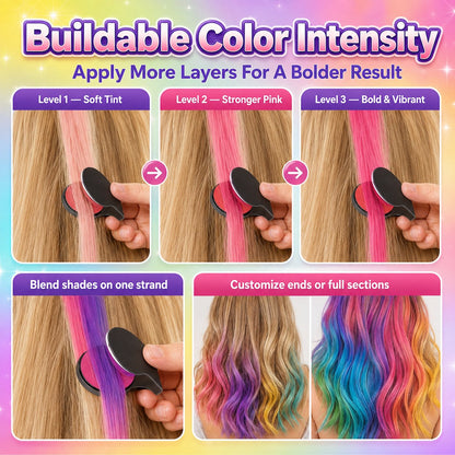 12-Color Temporary Hair Chalk Set