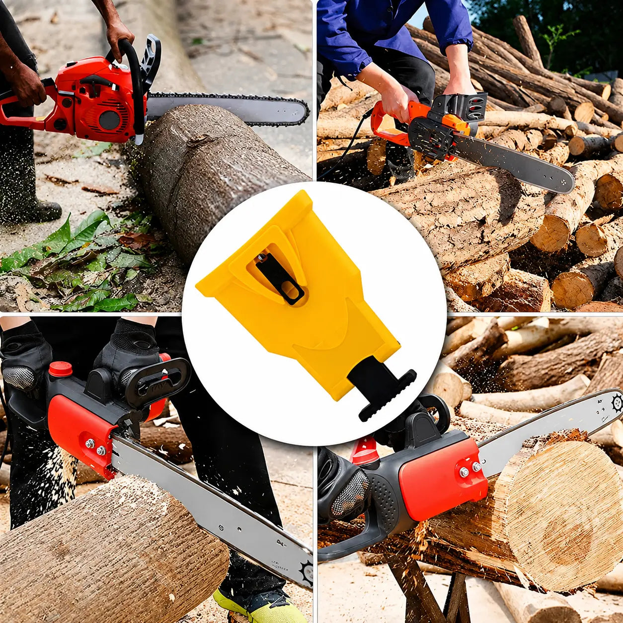 TYIIPLUS™ Portable Bar-Mounted Chainsaw Sharpener – Fast Chain Sharpening Tool for 14"–20" Chainsaws