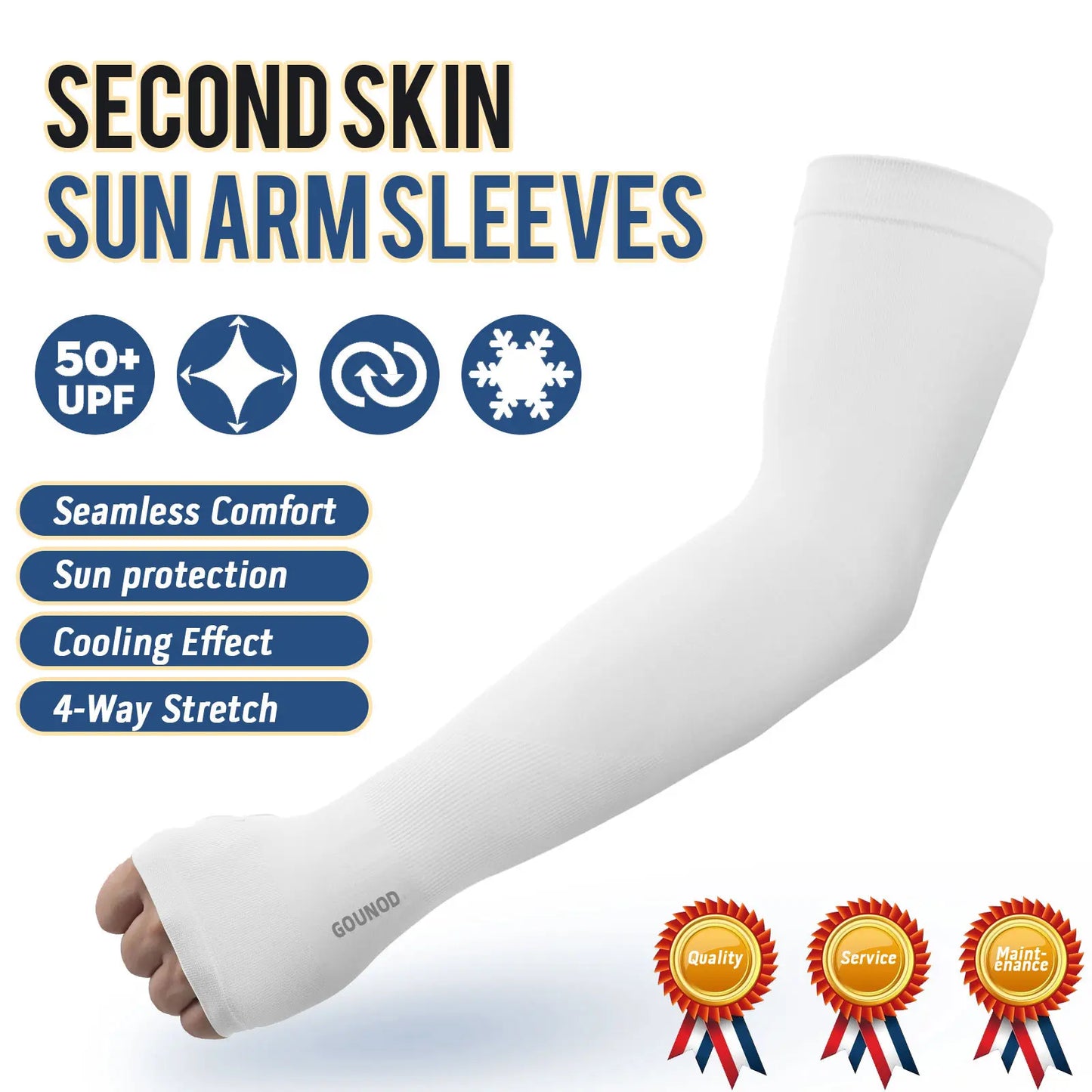 UPF 50+ Cooling Arm Sleeves - Ultimate Sun Protection & Instant Ice-Cool Comfort for All Outdoor Activities