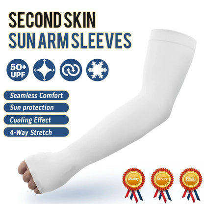 UPF 50+ Cooling Arm Sleeves - Ultimate Sun Protection & Instant Ice-Cool Comfort for All Outdoor Activities