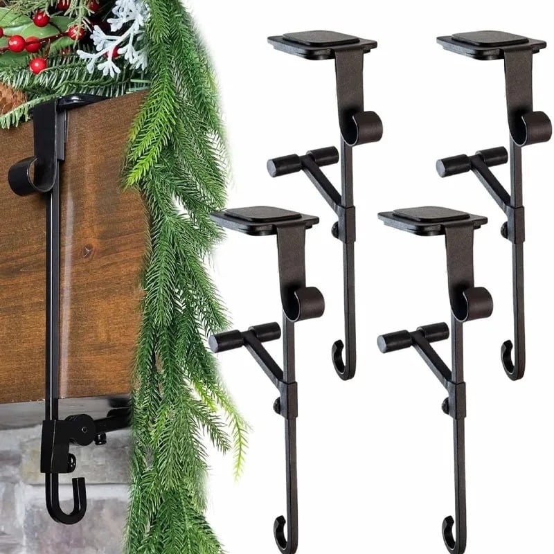 2-in-1 Garland and Fireplace Stocking Hanger