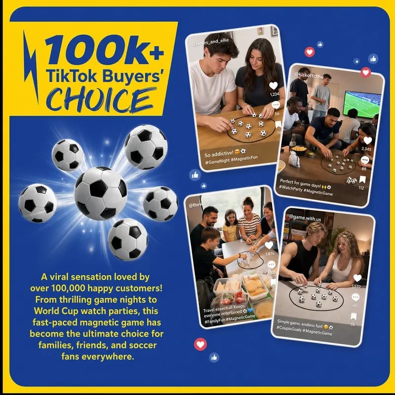 ⚽ Magnetic Football Chess Game😍2026 Trending Family Party Game Includes 20 Magnets | Easy to Learn, Hard to Stop Playing
