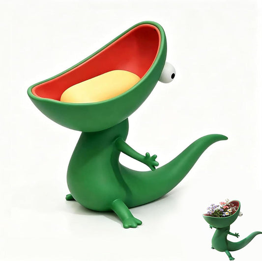 🦎 Funny Cartoon Lizard Soap Holder