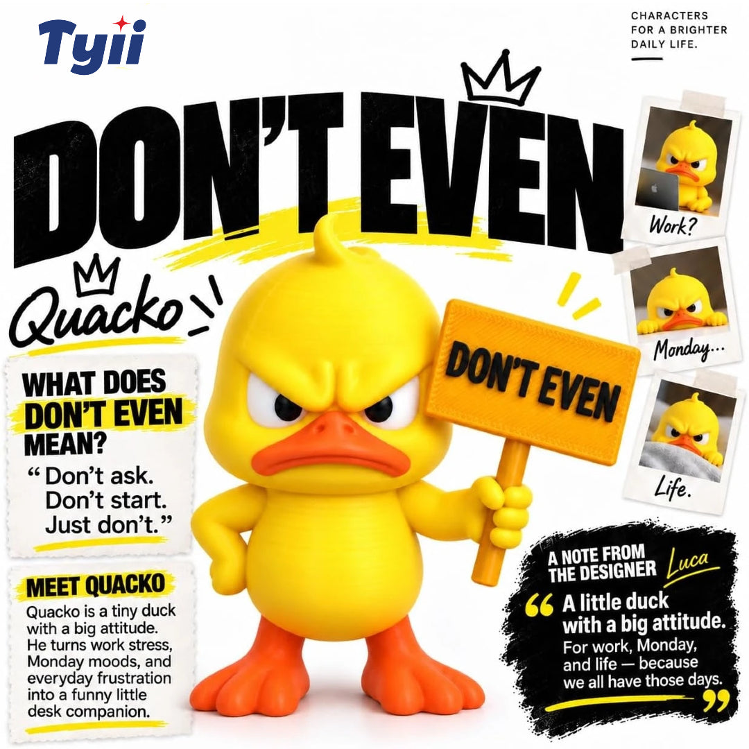 TYII Funny Angry Duck Figurine