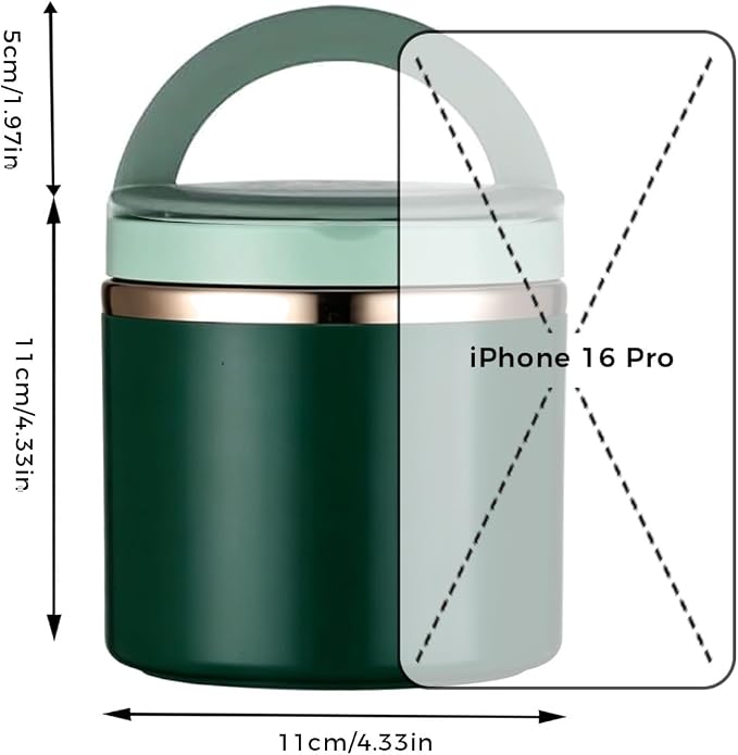 TYIIPLUS™ Stainless Steel Insulated Lunch Box with Handle – Leakproof Stackable Food Container for Office, School & Travel