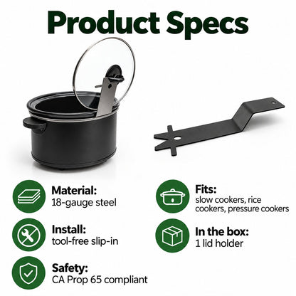 🍳Multifunctional Anti-Slip Cooker Lid Stand - Space-Saving Kitchen Counter Organizer