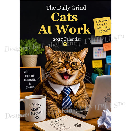 😹The Daily Grind: Cats at Work 2027 Calendar