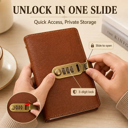 A6 Savings Notebook, 3-Digit Resettable Password Lock